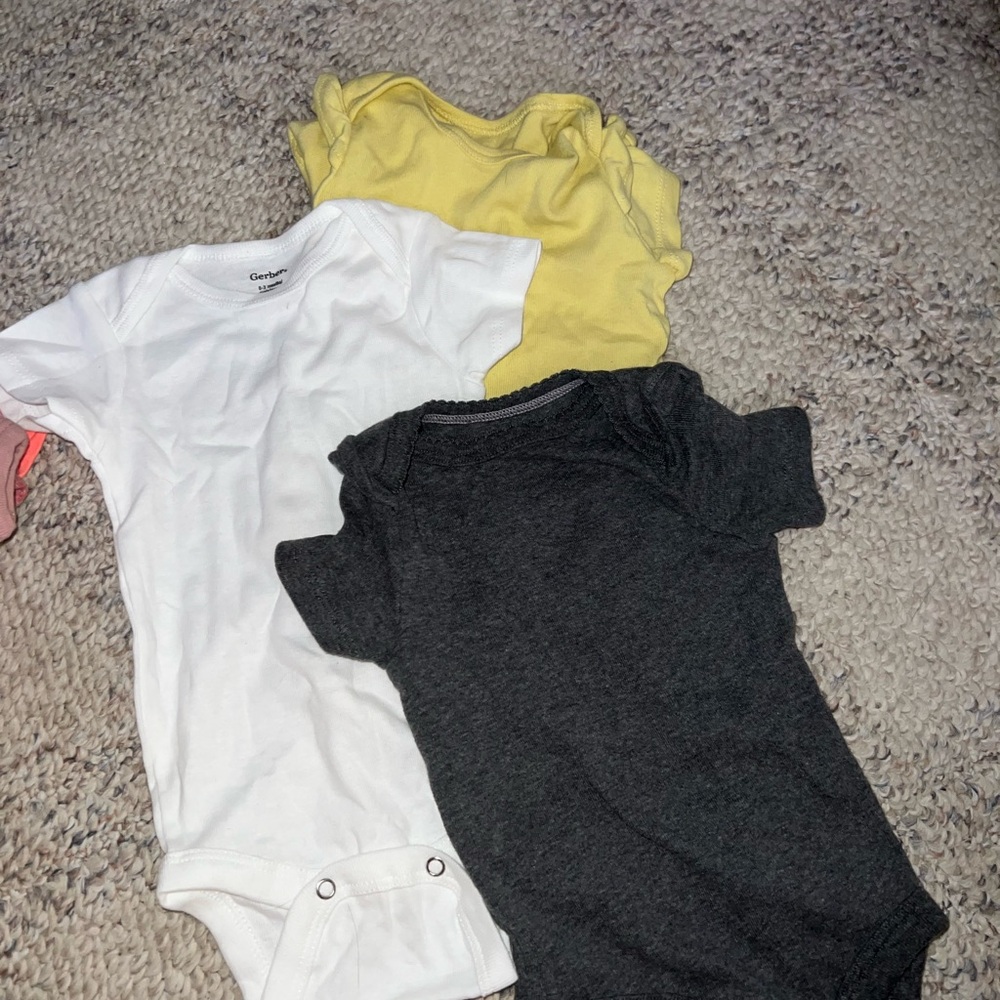 Carter's Kids One Piece Set - White, Yellow, and Gray